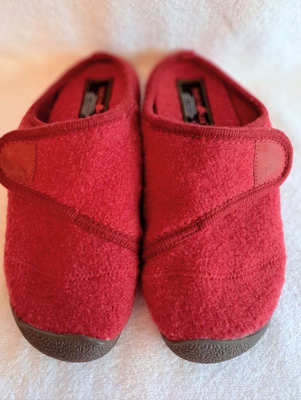 Haflinger Red Wool  Slippers - EU 38 / US 8-8.5 - Gernany
